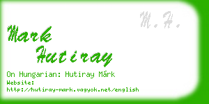 mark hutiray business card